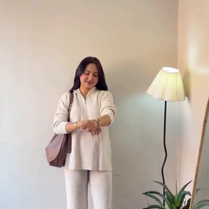 Beige Minimal Co-ord Lounge Set