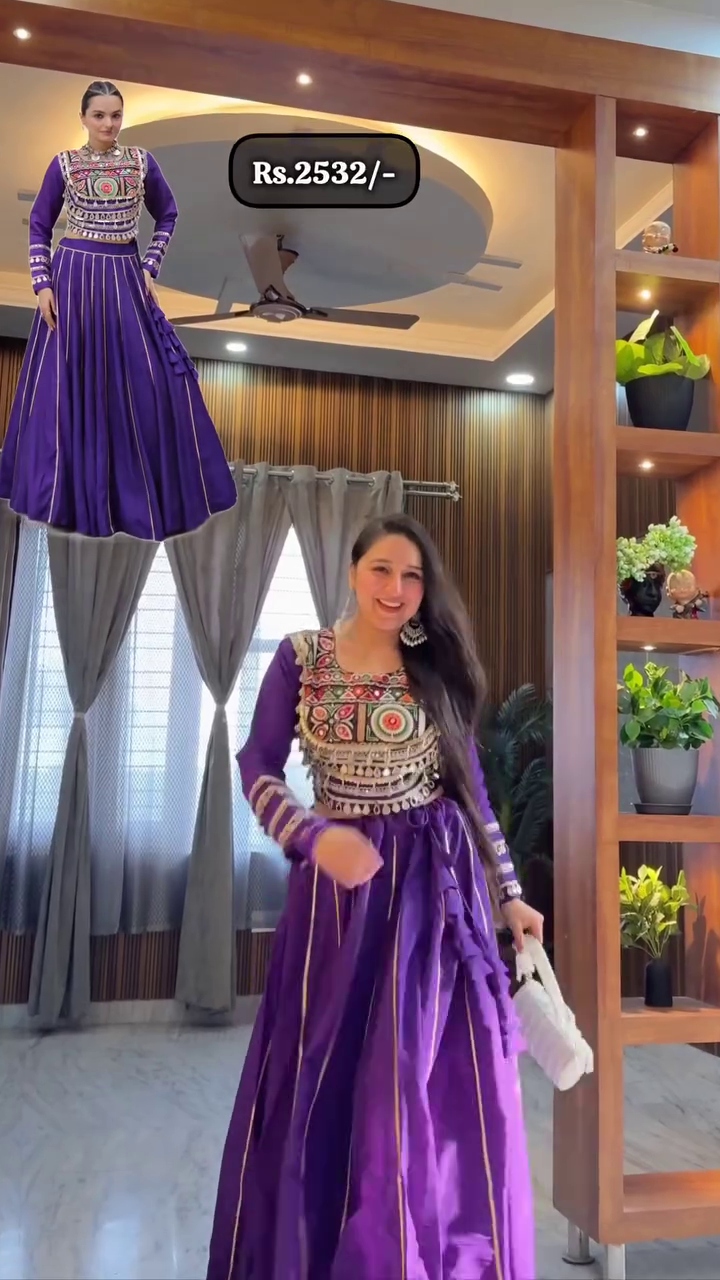Purple Ombre Lehenga Set - Image 5