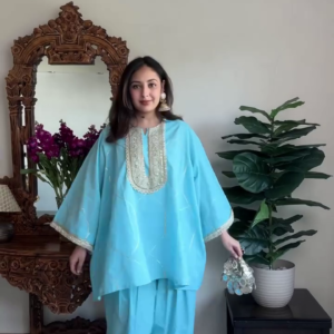 Sky Blue Kaftan Style Set