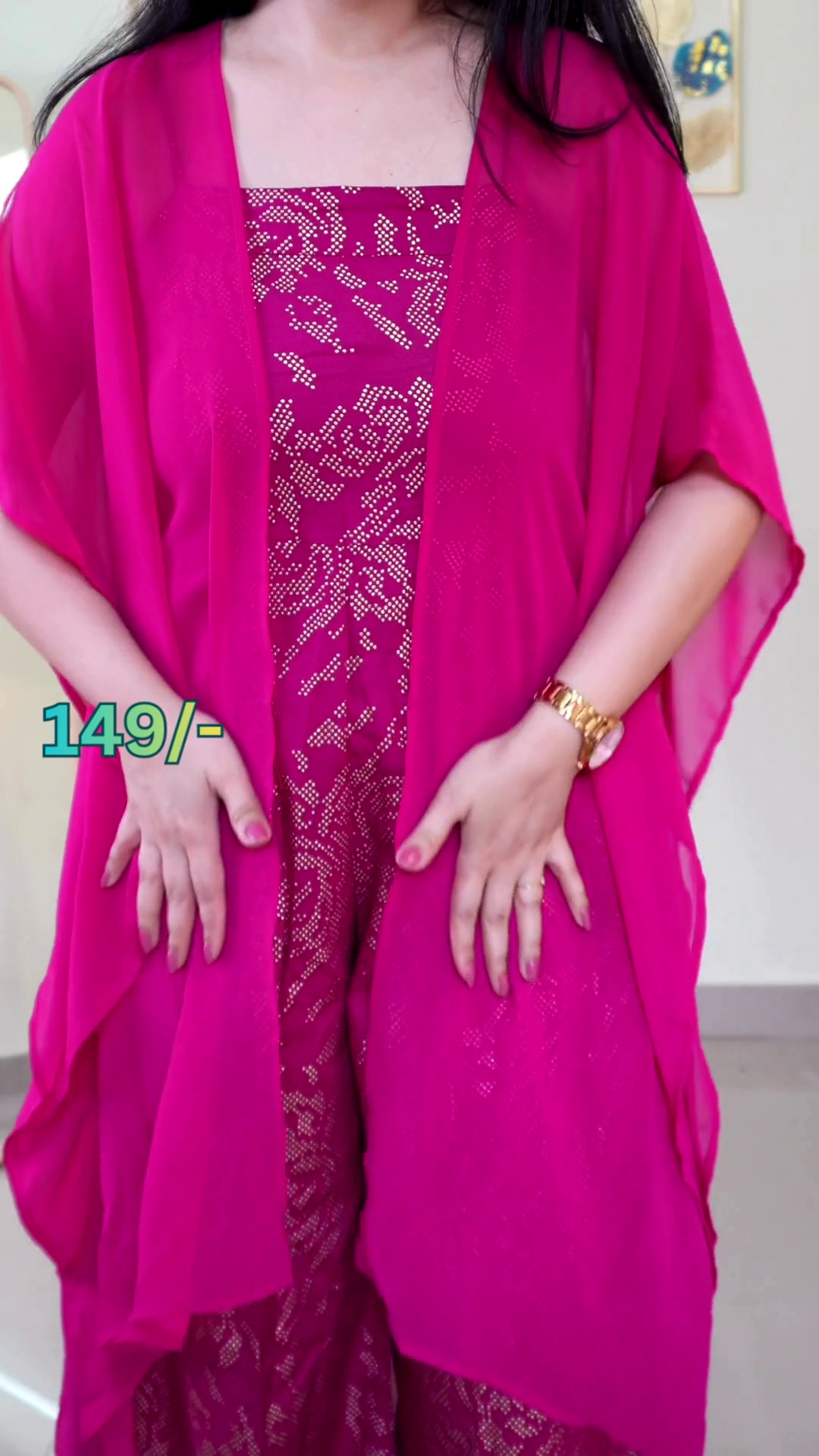 Printed Jumpsuit with Matching Shrug β Stylish Indo Western Co-ord Set for Women - Image 6