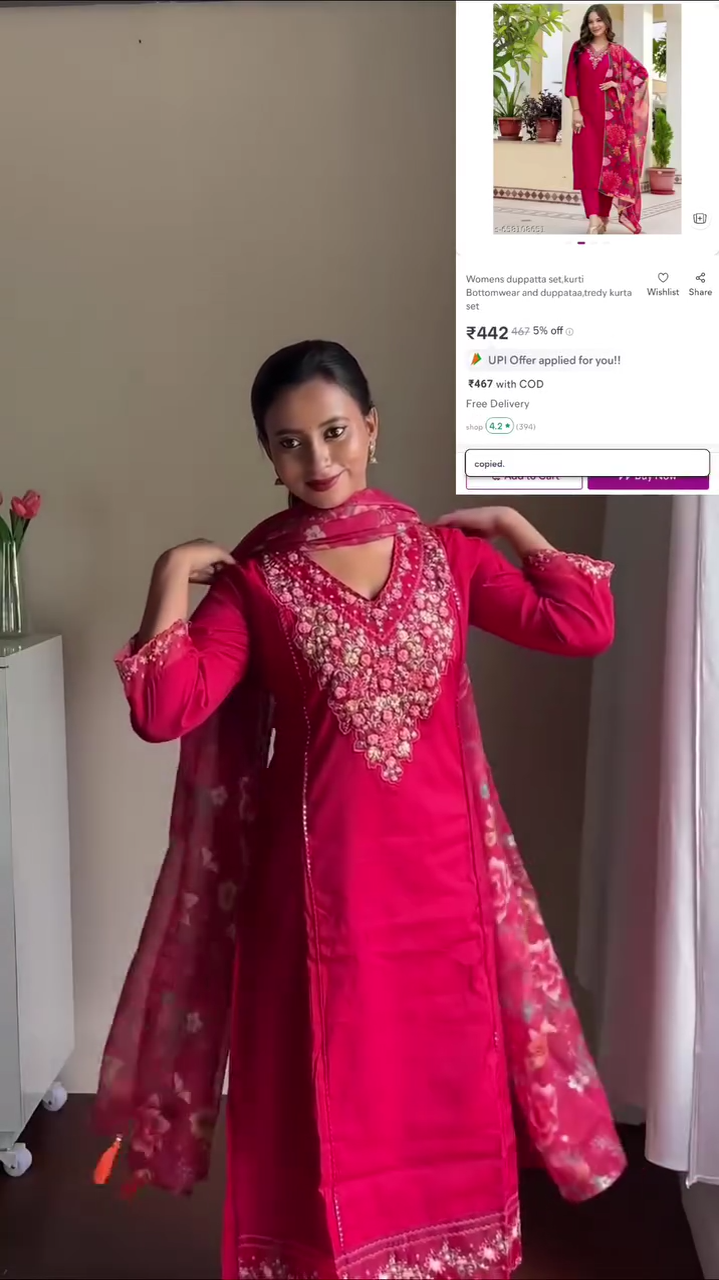 Lavender Kurta Set - Image 2