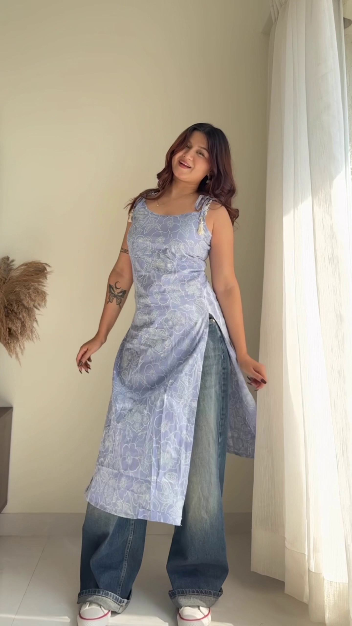 Indo-Western Kurti with Denim