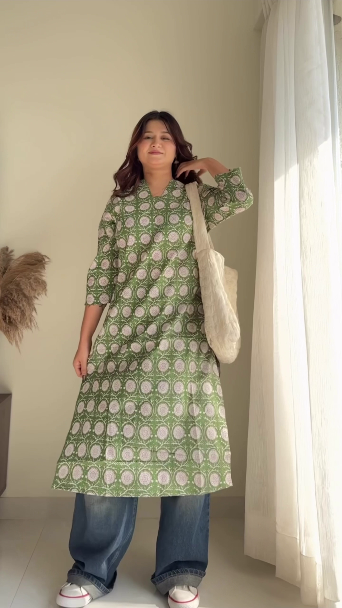 Indo-Western Kurti with Denim - Image 3