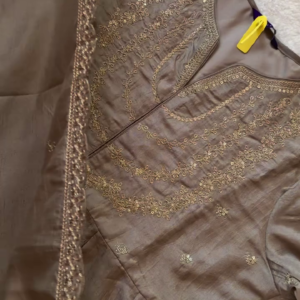 Beige Embroidered Kurta