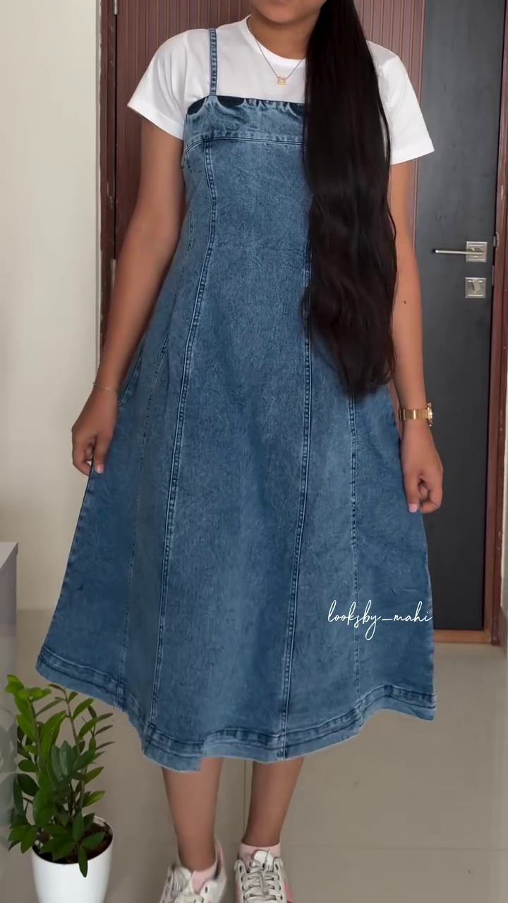 Denim Muse Layered Dress β Trendy Casual & Street Style Outfit for Women - Image 2